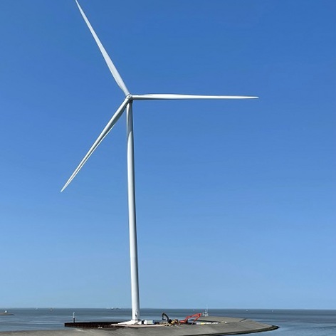 Op deze slide wordt getoond Beeld Windpark Strekdammen.