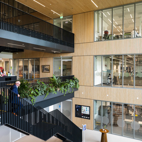 Op deze slide wordt getoond Van Marken Food Innovation Center, Interieur, Fotograaf Sicco Van Grieken (1).